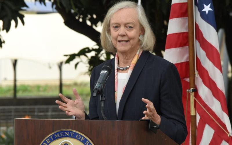 File image of US Ambassador Meg Whitman